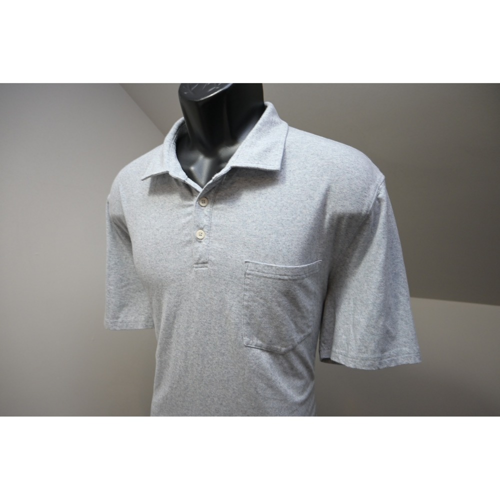 The Normal Brand Polo Shirt Men XL Gray Heathered Short Sleeve Pocket Excellent